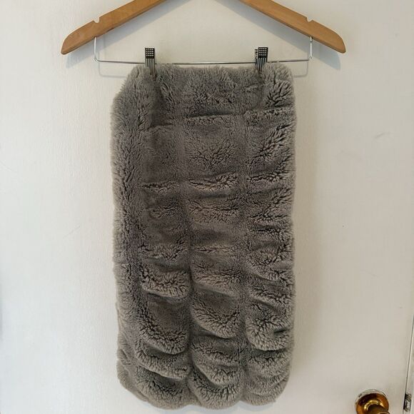 Pottery Barn Throw Pillow Cover Faux Fur 12 X 24 Gray Rectangle Pillow Case - Picture 5 of 5